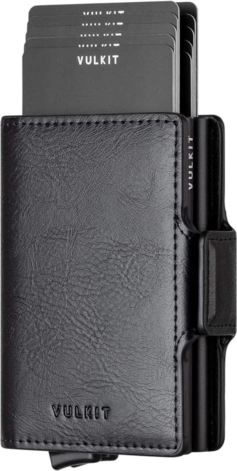 VULKIT Credit Card Holder RFID Blocking Leather Automatic .